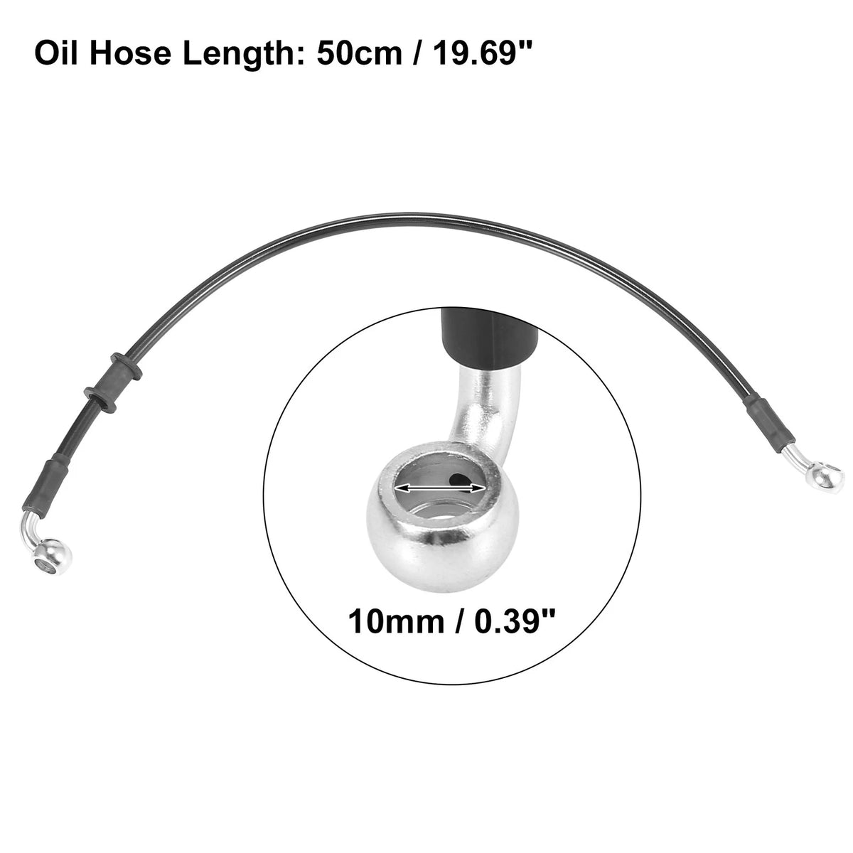 50cm Brake Clutch Oil Hose Line Pipe for Motorcycle