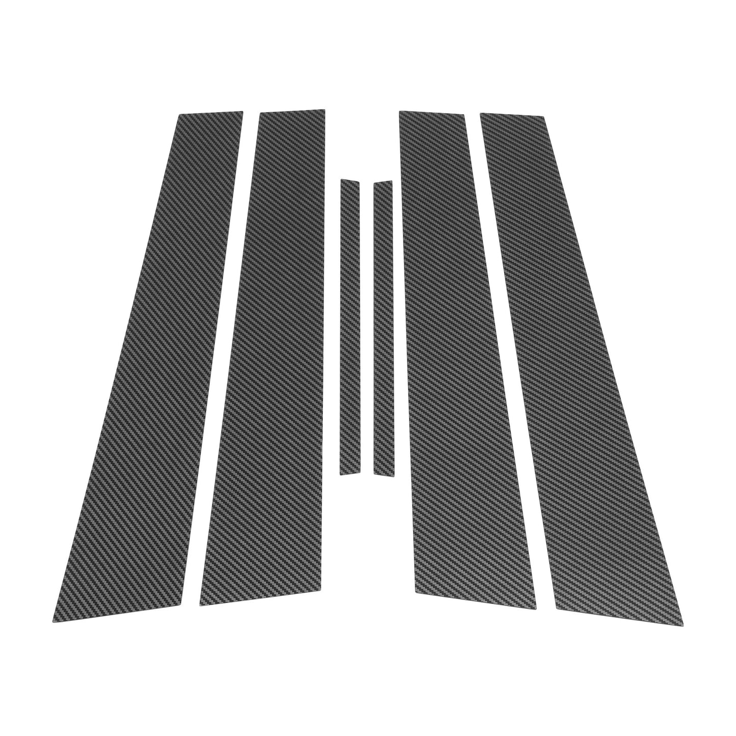 6 x Pillar Window Trim for Dodge Charger (2011-2021) Carbon Fiber Pattern Black