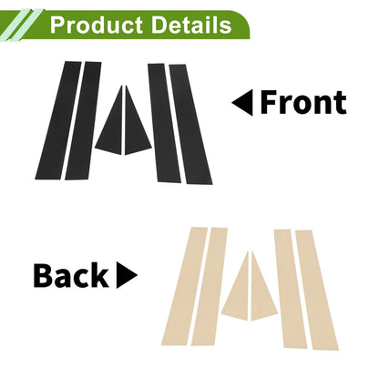 6 x Pillar Window Trim for Chevy Captiva Black (2006-2015)