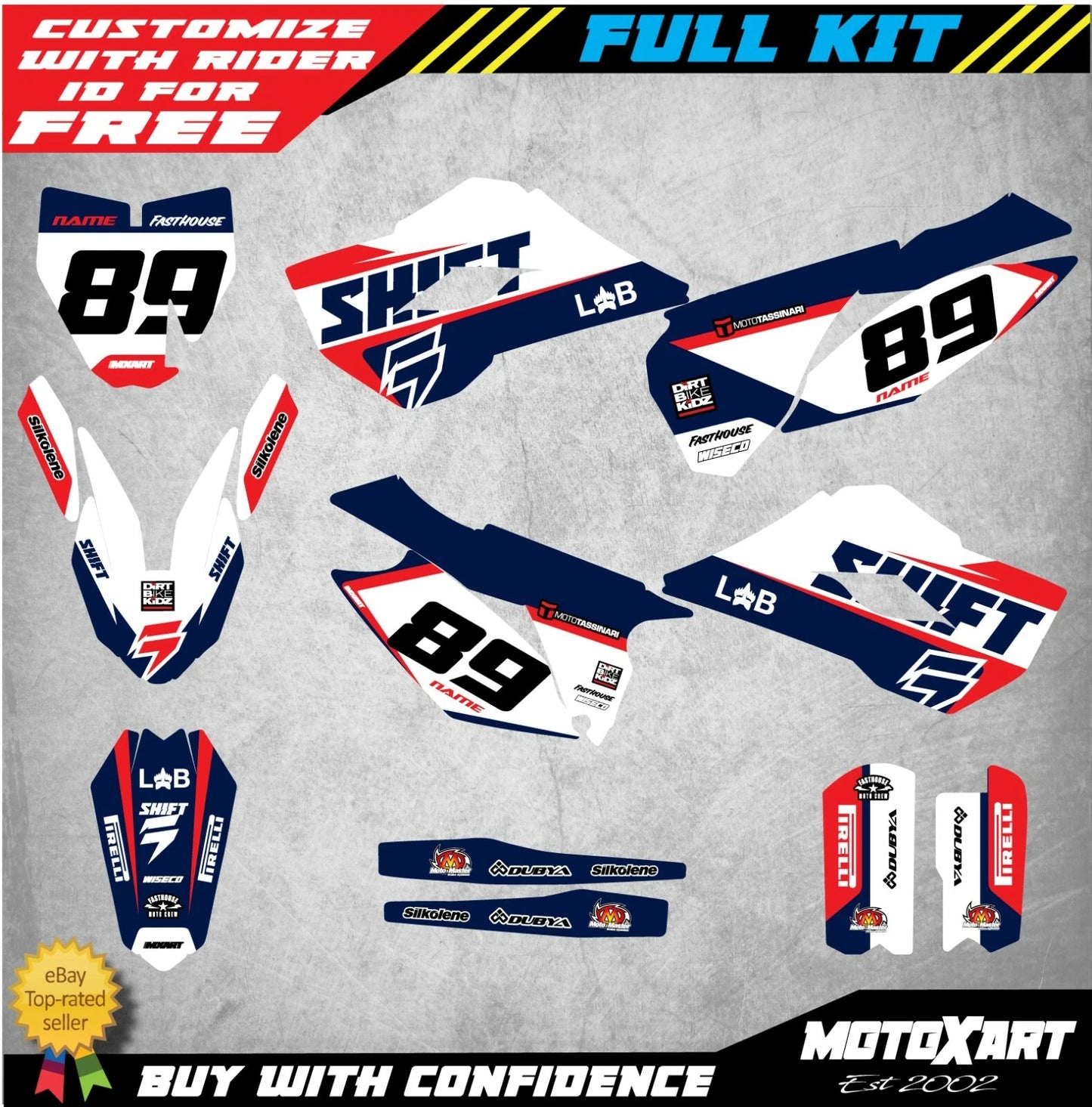 Custom Graphic Kit LASER Style for Husqvarna TC 85 (2014-2017)