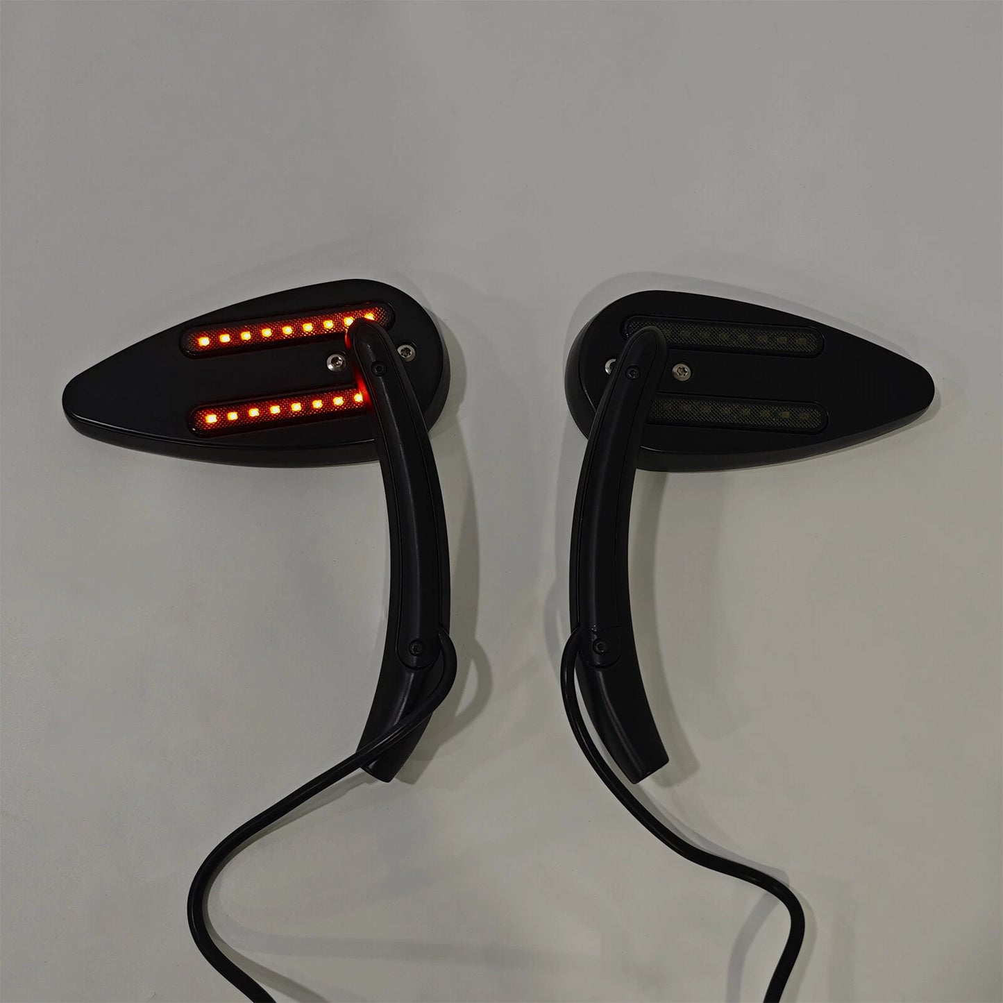 Black Mirrors Pair with Indicators for Harley Davidson Softail Dyna (2000-2023)
