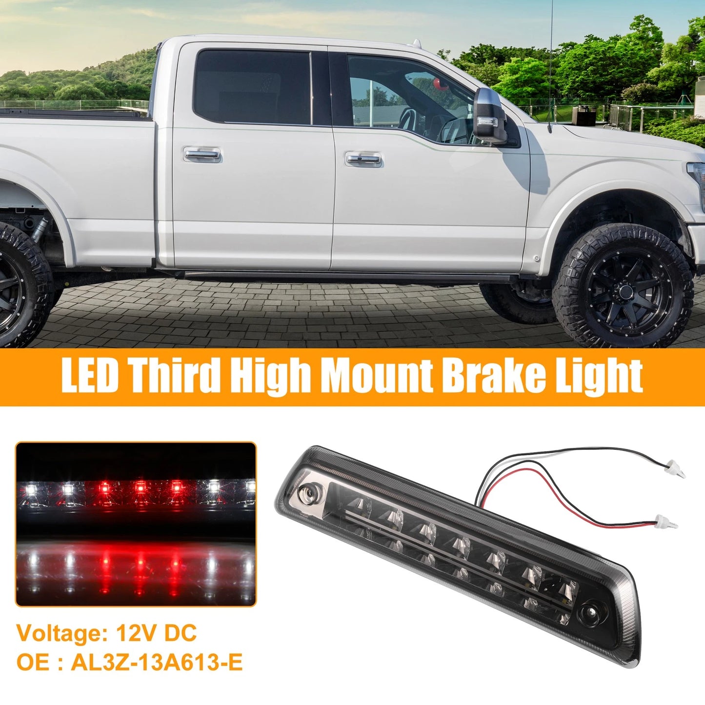 LED Rear Cab Center Third High Mount Brake Light for Ford F-150 (2015-2023)