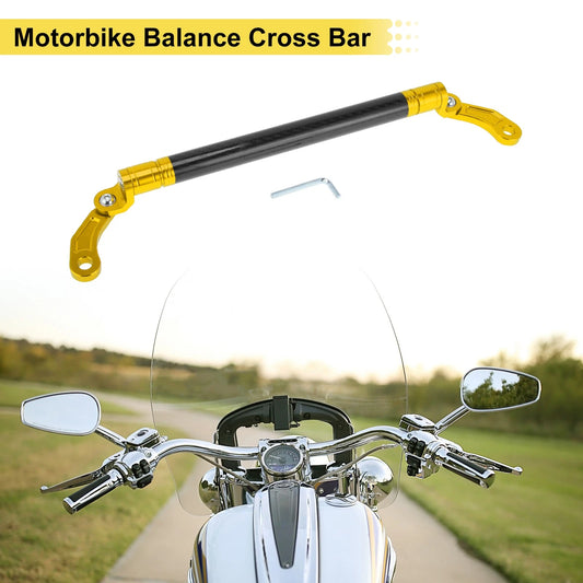 Balance Cross Bar Handlebars for Motorcycle Motorbike 0.39" 10mm Gold Tone