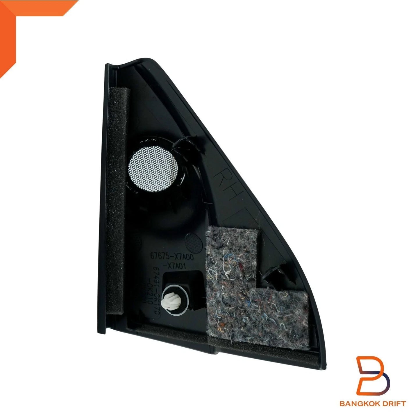 Black Tweeter Mould Front Door Lower Frame for Toyota Hilux Revo Fortuner (15-20)