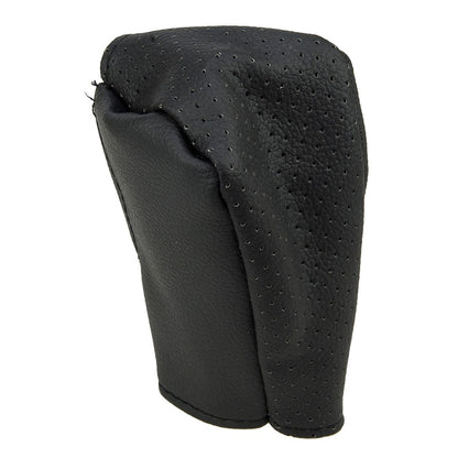 Leather Non-slip Gear Shift Knob Cover & Handbrake Protector for Universal Cars