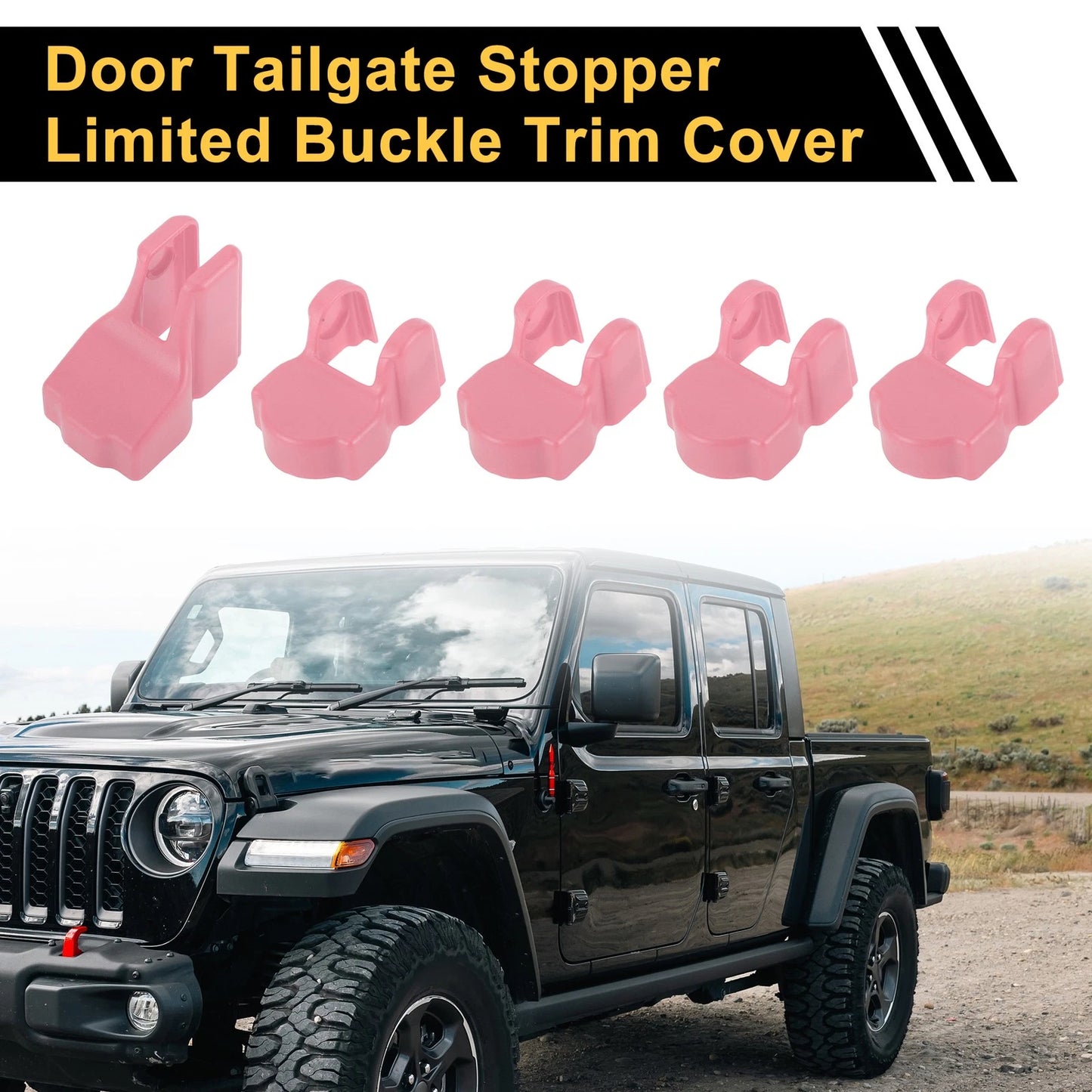 Door Limiting Cover Trim for Jeep Wrangler JL JLU (2018-2024) - Pink