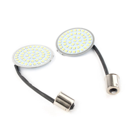 1156 White LED Turn Signal Inserts for Harley Softail Dyna