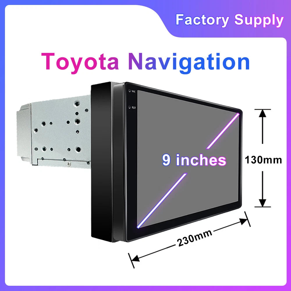 9" CarPlay Android Auto Radio Head Unit for Toyota Fortuner (2015-2020)