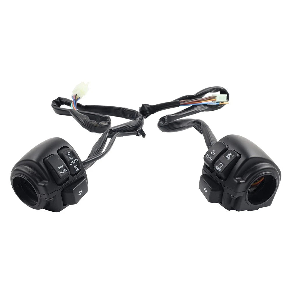 Handlebar Control Switches & Wiring Harness for Harley Softail, Dyna, Sportster