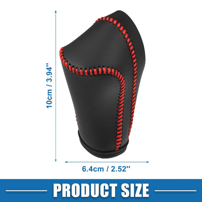 Gear Shift Lever Cover for Honda CR-V 2008-2014 Black Red Stitches