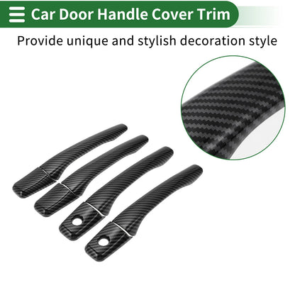 Carbon Fiber Black Door Handle Cover Trim for Mitsubishi Lancer EVO (02-07)