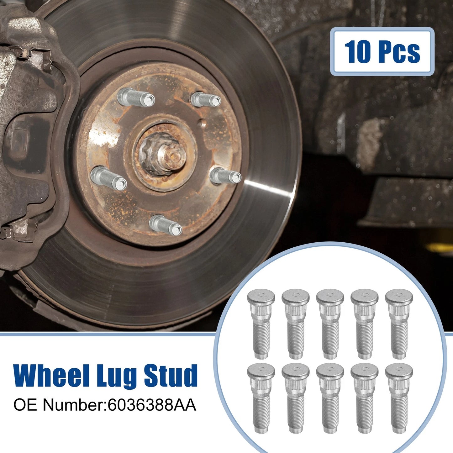 10 x 1/2"-20 Front Wheel Lug Studs for Jeep Liberty (2002-2007)