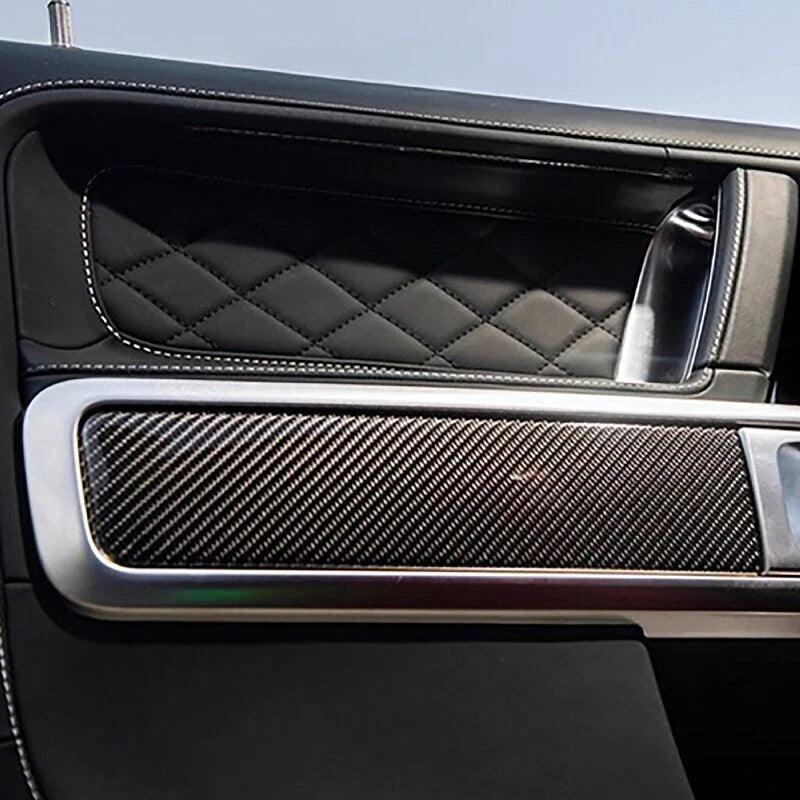 REAL Carbon Fiber Interior Door Panel Cover Trim for Benz G500 G63 W464 2019-23