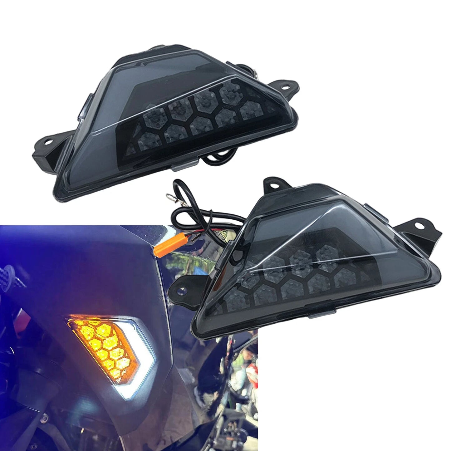 Front Turn Signal Light for KAWASAKI ZX-25R ZX4R (2023 - ) Black