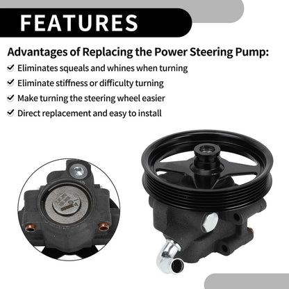 Power Steering Pump w/ Pulley for Ford Expedition (2001-2002)