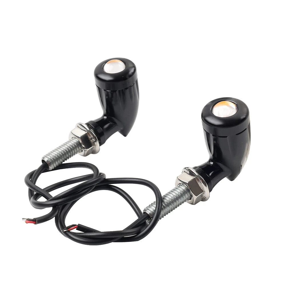 Mini Turn Signal Light Blinker Black for Harley Bobber Cafe Racer