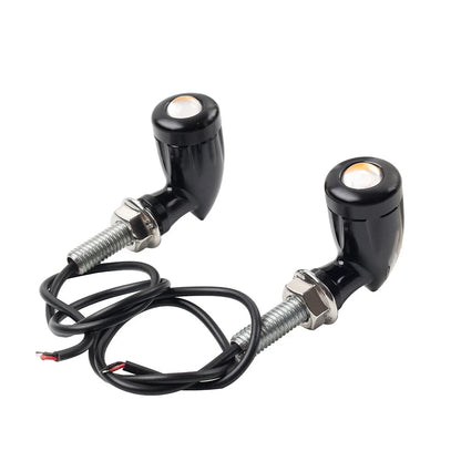 Mini Turn Signal Light Blinker Black for Harley Bobber Cafe Racer