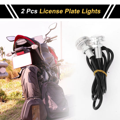 2 x License Plate Light 12V Led Tag Lamp for Car Motorcycle