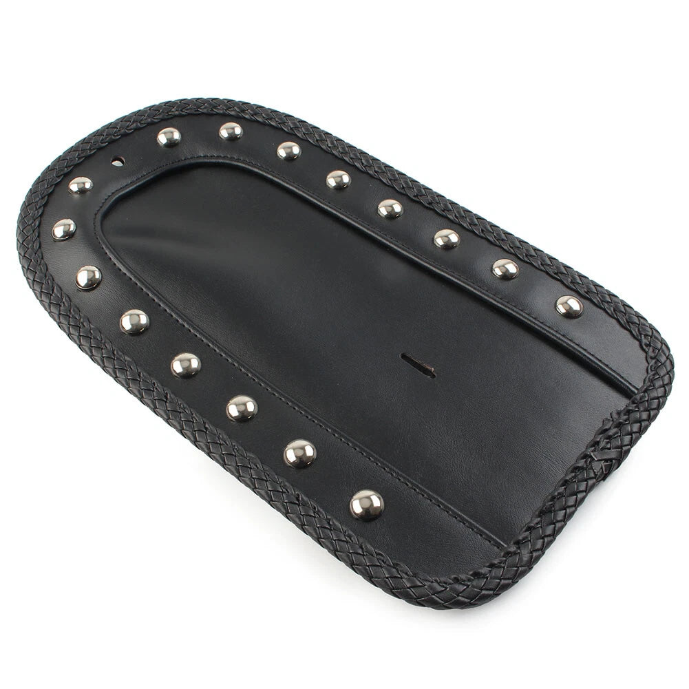 Black PU Rear Fender Bib Solo Seat for Harley Softail FXSTC Fatboy (2000-2017)