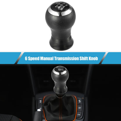 6 Speed Manual Shift Knob for Toyota Yaris (2005-2010) Black Plastic