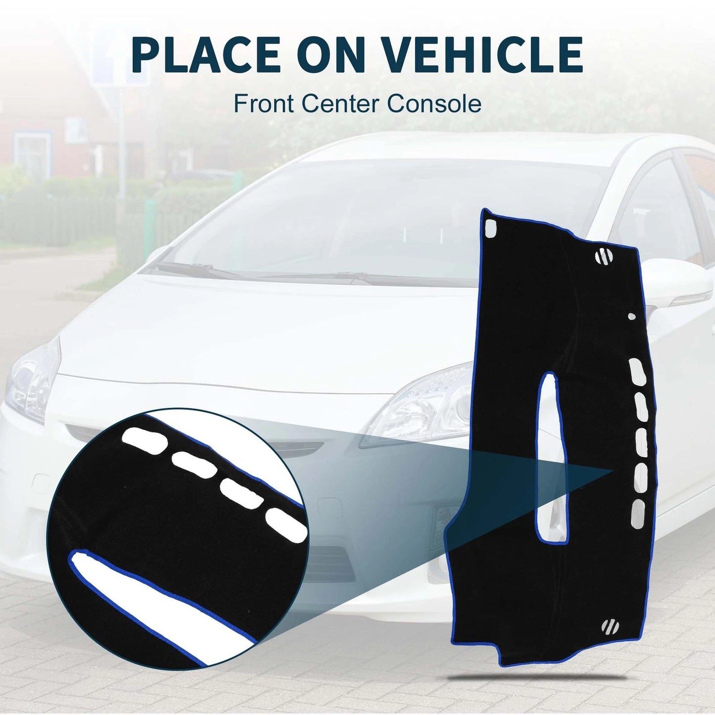 Dashboard Dash Cover Mat 1 Set for Toyota Prius (2010–2015)
