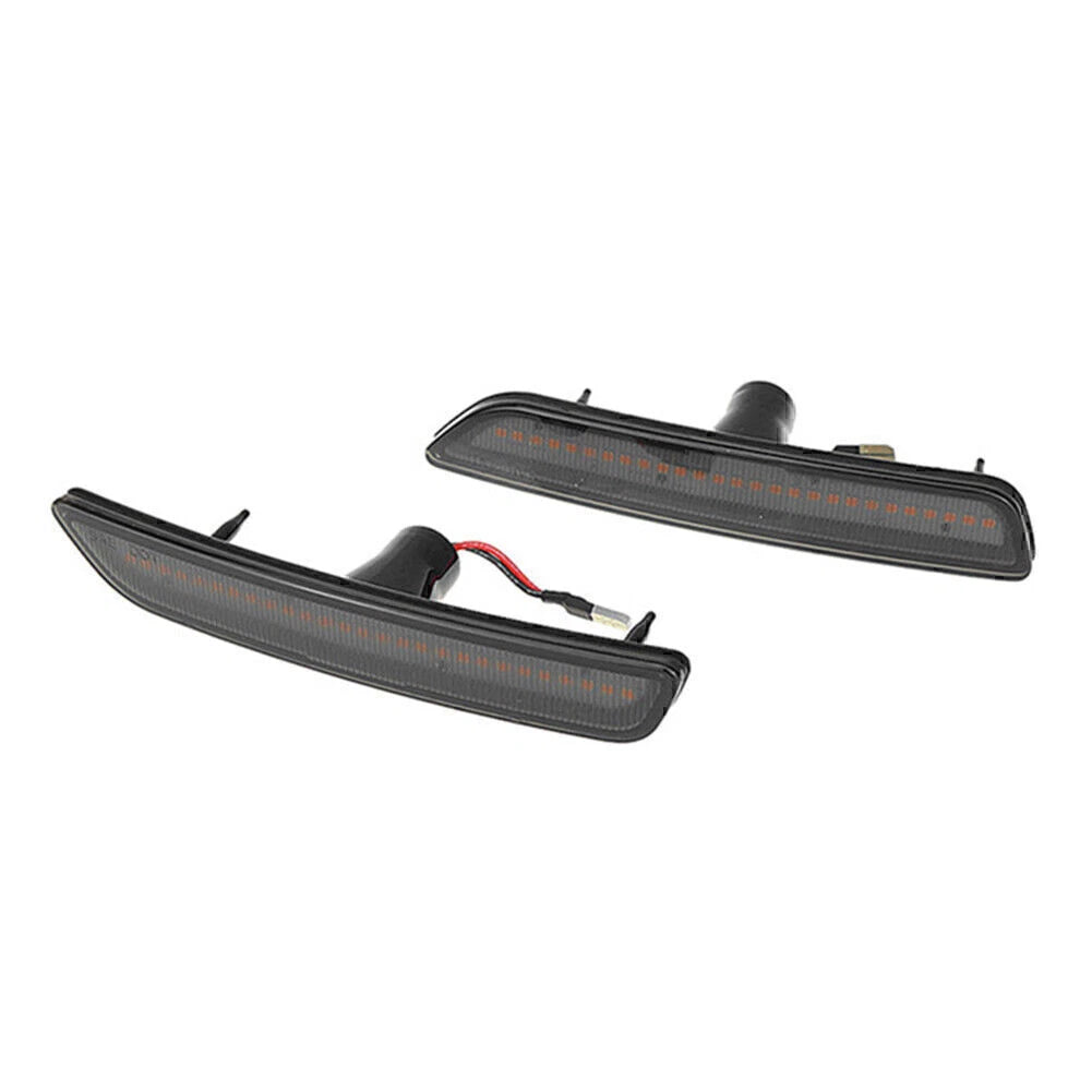 White LED Front Black Side Marker Lights for Ford Mustang (2010-2014)
