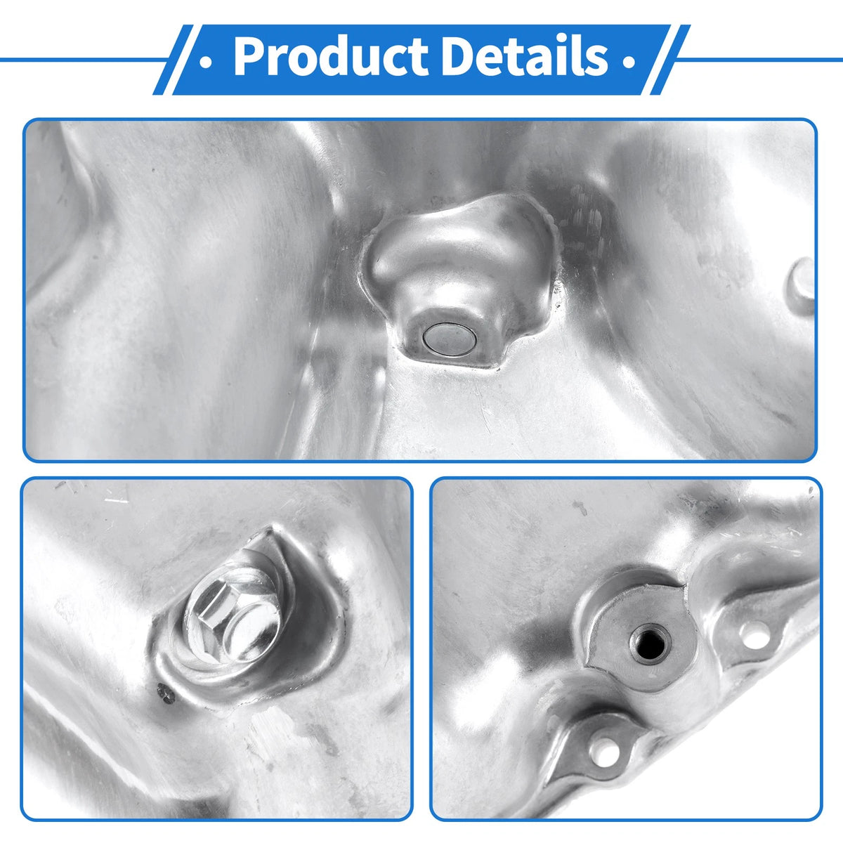 Engine Oil Pan for Honda Accord 2003-2007 - 1 x Aluminum Silver Tone
