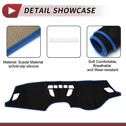 Dashboard Cover Mat for BMW X1 F48 2016-2022 Sun Protector Pad Black Blue
