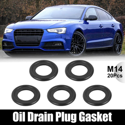20 pcs M14 Rubber Oil Drain Plug Crush Gasket Washer for Chevrolet Buick
