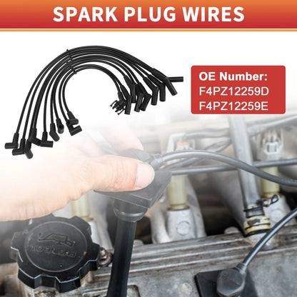 9 Pcs Spark Plug Wire Ignition Coil Cables for Ford F-150 V8 5.0L (1997-2003)