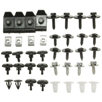 40 x Engine Cover Clip Shield Guard Metal Screw Bolt Fasteners for Car