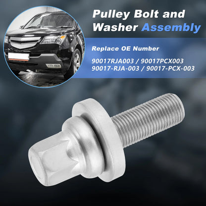 Crankshaft Pulley Bolt & Washer for Honda Accord Civic Pilot (2003-2015)