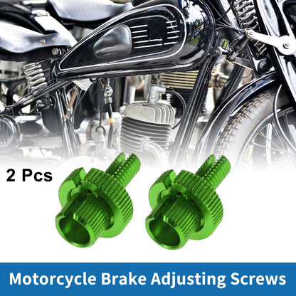 2 x Brake Lever Barrel Adjusters Screws M8 Green for Motorcycle
