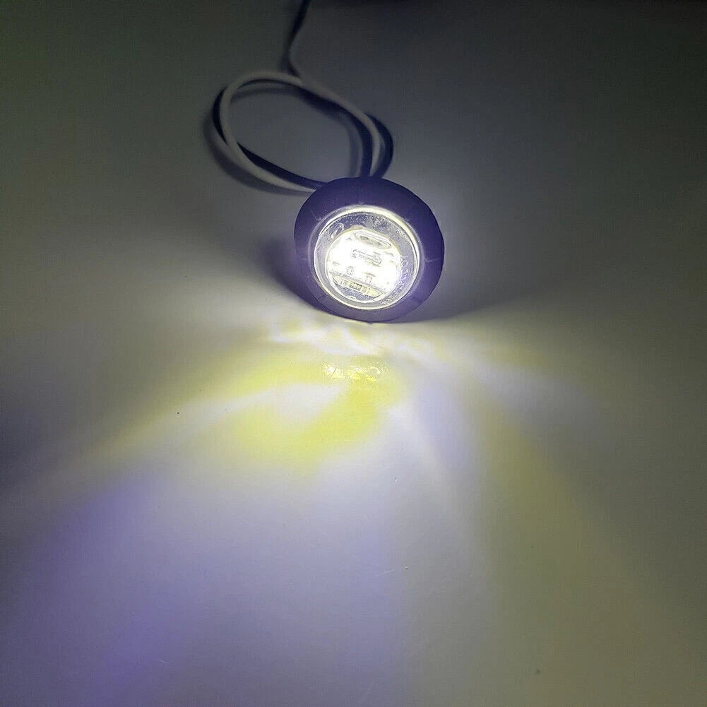24V 3/4" LED Side Clearance Marker Lamp for Car Truck SUV Bus Trailer Van