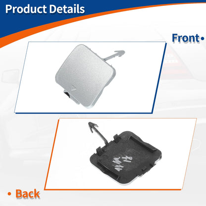 Tow Hook Cover for BMW 525i 528i Silver Tone