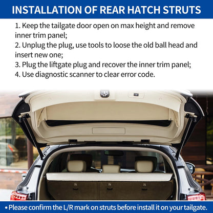 Rear RH Tailgate Power Lift Support for Ford Edge (2015-2018)