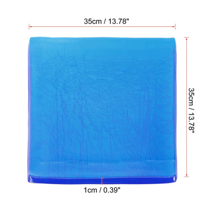 Motorcycle Seat Gel Pad 35x35x1cm Shock Absorption Mat Blue