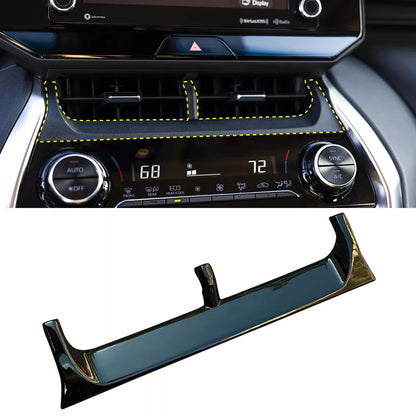 Black Middle Console Air Vent Cover Outlet for Toyota Harrier Venza (2020-2024)