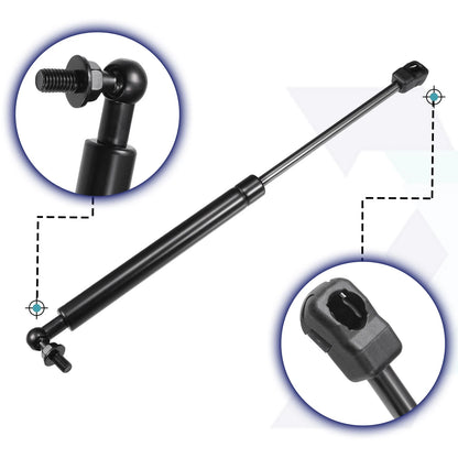 Front Hood Lift Supports for Ford Mustang MK6 (2015-2020) Black
