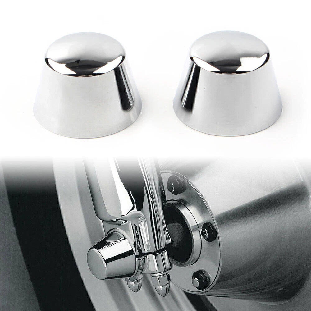 Chrome Front Axle Cap Nut Covers for Harley Sportster Dyna Road Glide