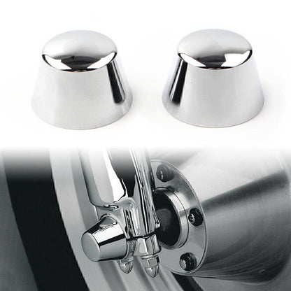 Chrome Front Axle Cap Nut Covers for Harley Sportster Dyna Road Glide