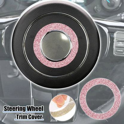 Pink Car Interior Steering Wheel Cap Trim Ring for Jeep Wrangler (2007-2023)