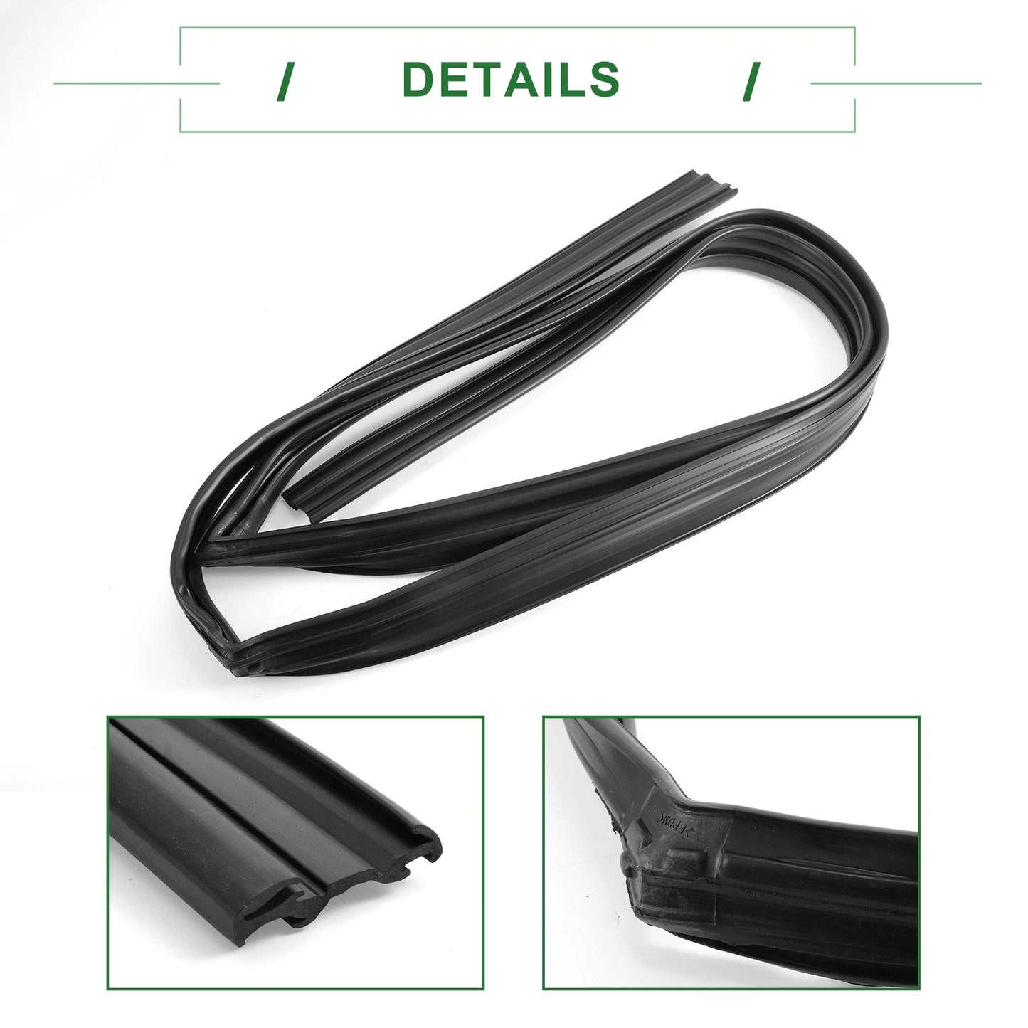 Front Right Door Window Run Channel Seal Strip for Honda Civic (2016-2021)