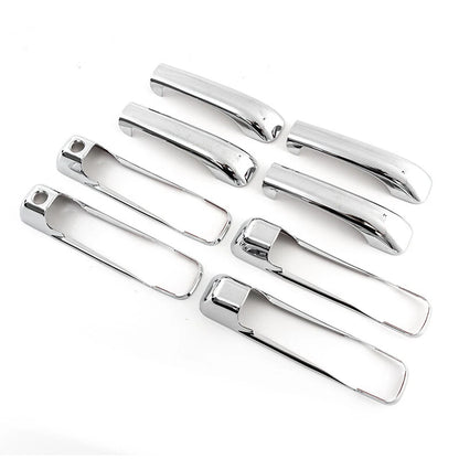 Chrome Door Handle Cover Overlays for Dodge Ram, Jeep Grand Cherokee (2005-2018)