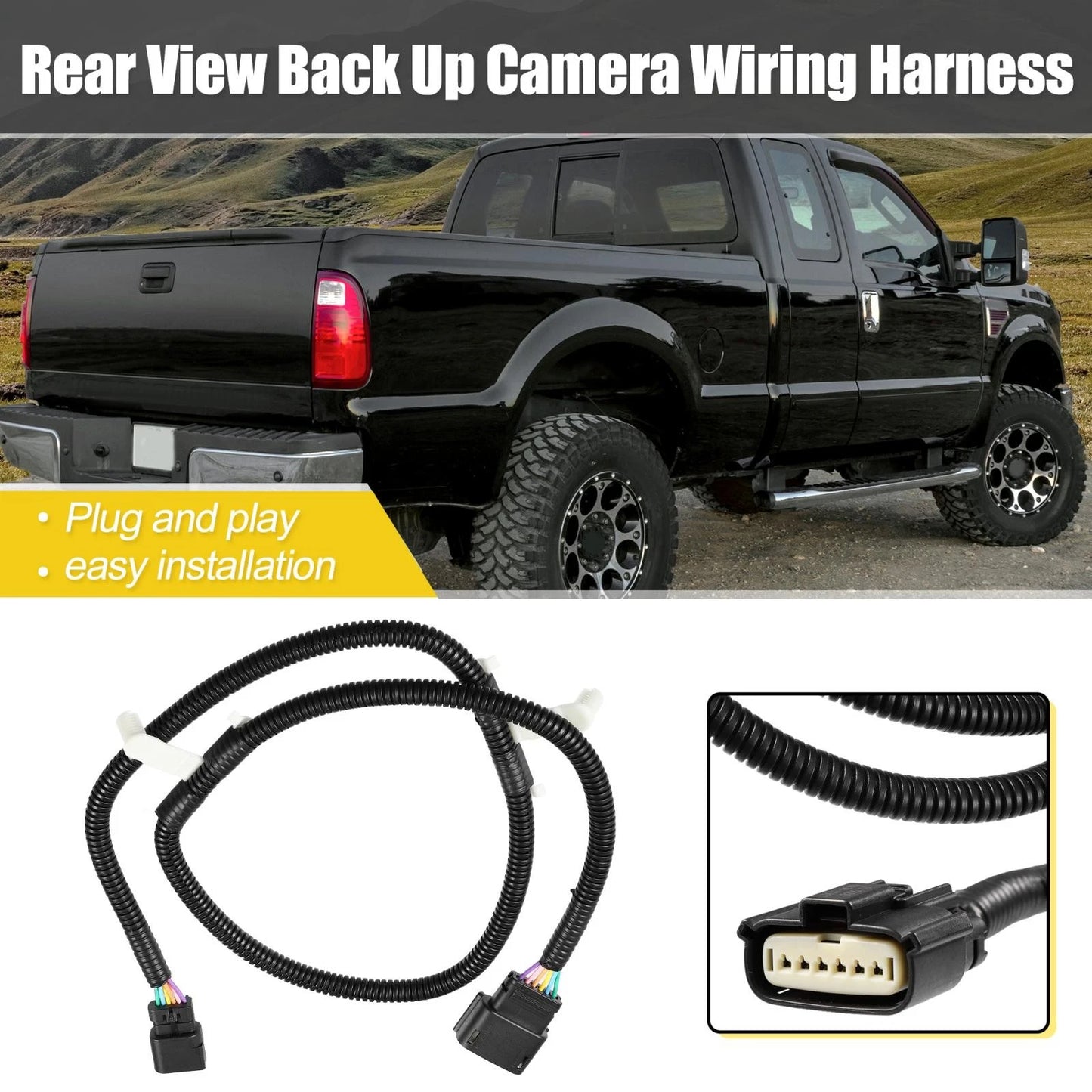 Tailgate Rear Camera Wiring Harness for Ford Super Duty (2015-2016)