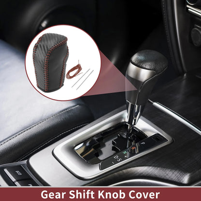 Car Gear Shift Knob Cover 1Pc for Honda Inspire (2023) Brown Faux Leather
