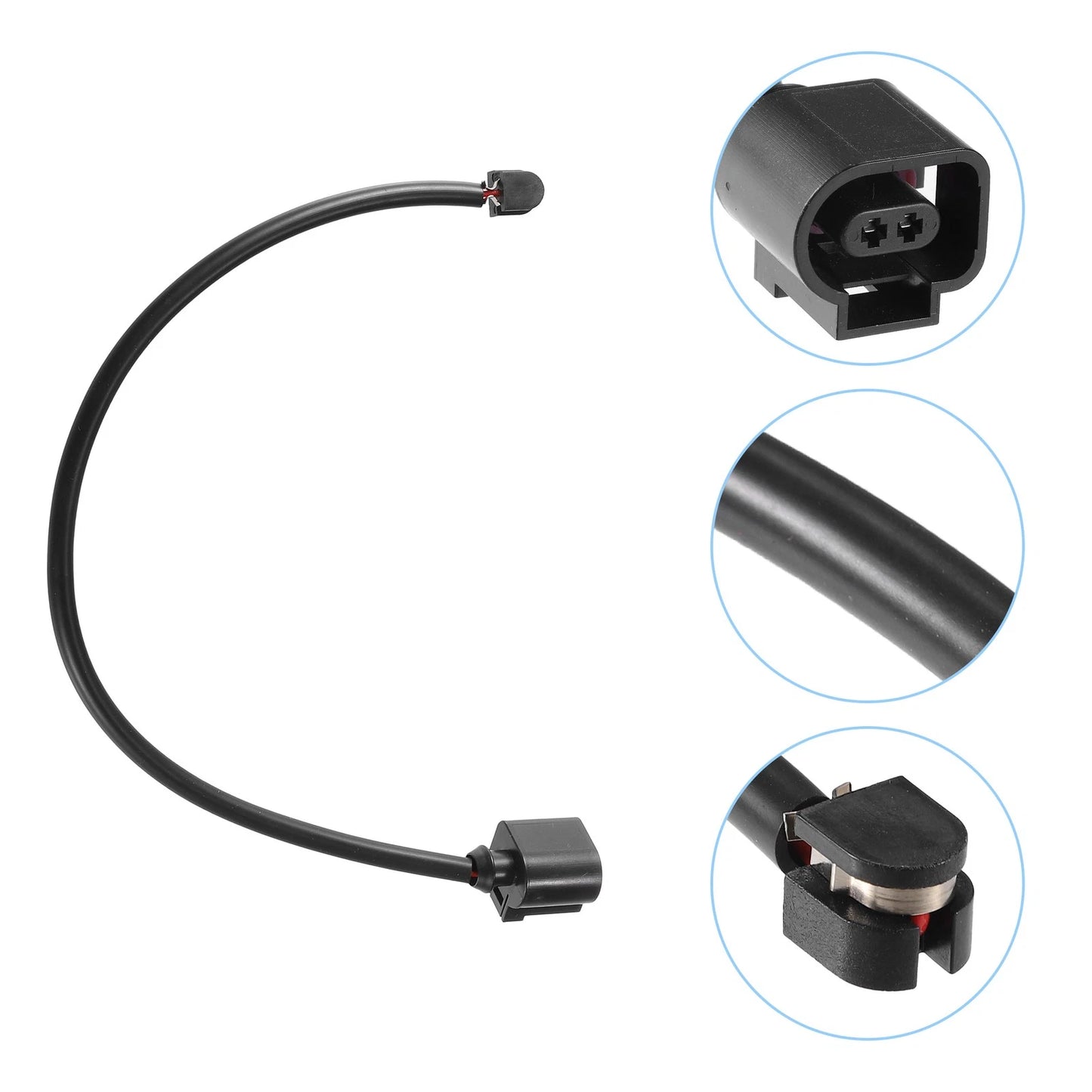 Front Brake Pad Sensor for Porsche Panamera Plastic Rubber Black 1 Pcs