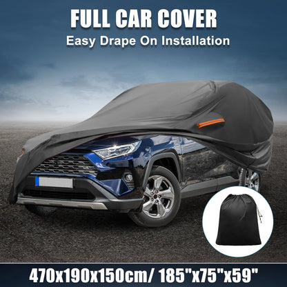 Waterproof Aluminum Film Car Cover for Toyota RAV4 (2012-2022) Black