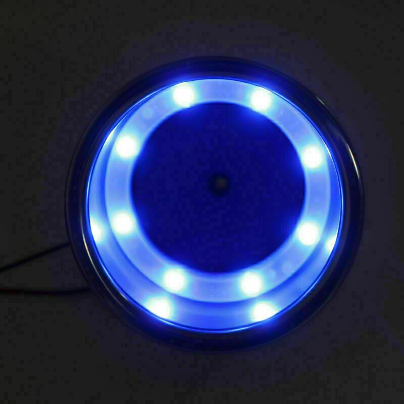 Stainless Steel Drink Holder with Blue Lighting for Boat