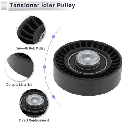 Drive Belt Idler Pulley 1 Pcs Black for Porsche Cayenne (2020 - 2024)